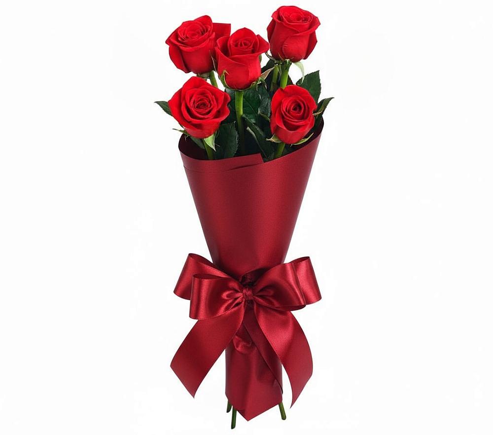 Букет 5 Красных роз Эдлесс Лав в Стерлибашево