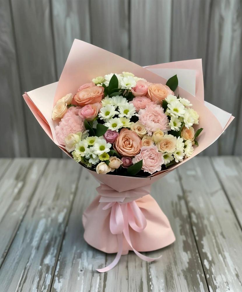 Букет цветов из: Гвоздики, Розы и Хризантемы в Стерлибашево