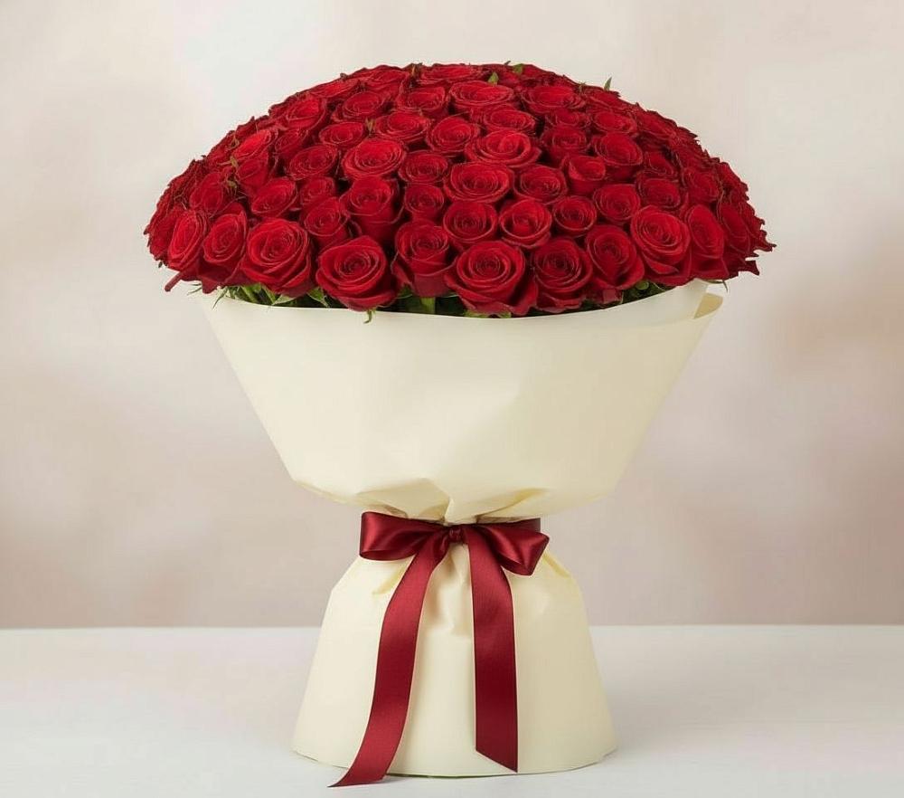 Букет 101 Красная роза Милано в Стерлибашево