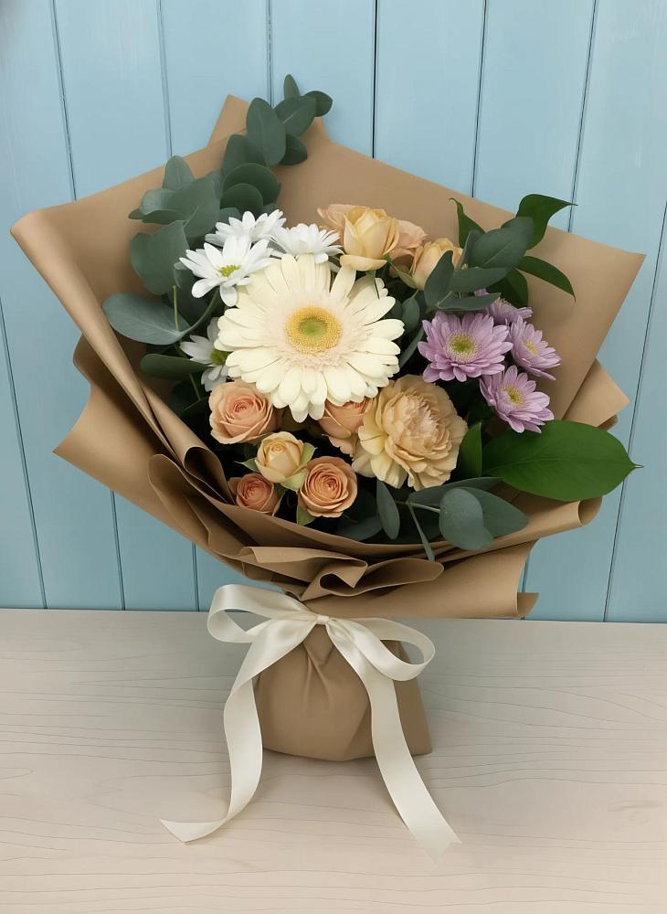 Букет цветов из: Герберы и Хризантемы в Стерлибашево