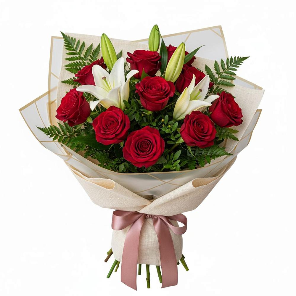 Букет цветов из: Лилии и Розы в Стерлибашево