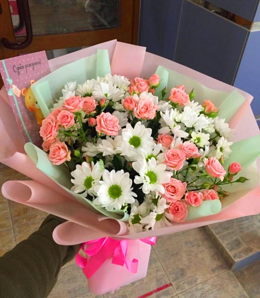 Букет цветов из: Розы и Хризантемы в Стерлибашево