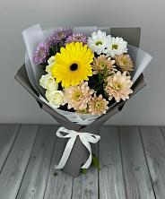 Букет цветов из:  Розы, Герберы и Хризантемы в Стерлибашево