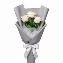 Букет 3 белые розы #REPLACE_PRED# Стерлибашево
