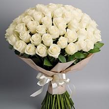 Букет 101 беля роза Белоснежка в Стерлибашево