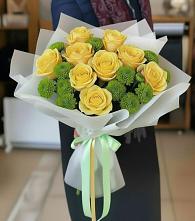 Букет цветов из:  Хризантемы и Розы в Стерлибашево