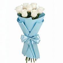 Букет 7 белых роз Проуд в Стерлибашево