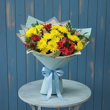 Букет цветов из:  Альстромерии и Хризантемы #REPLACE_PRED# Стерлибашево