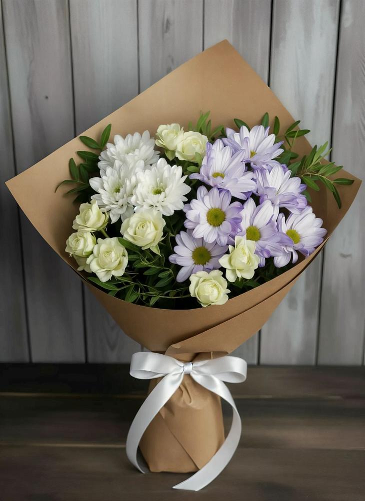 Букет цветов из: Хризантемы и Розы в Стерлибашево